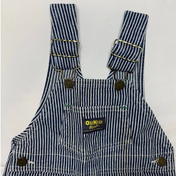 VTG OshKosh B’Gosh Overalls 5T Blue Striped - Picture 3 of 16